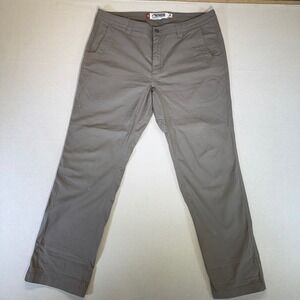 Mountain Khakis All Mountain Pant Mens 36x30 Slim Fit Grey Organic Cotton Chino